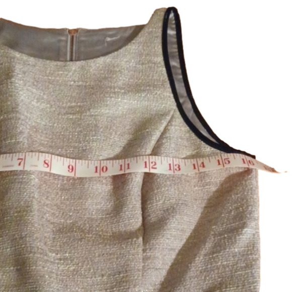 Anne Klein gold dress. No size tag, see measurements.  Great used condition. - Picture 12 of 16